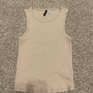 H&M Beige Ribbed Tank Top
